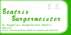 beatrix burgermeister business card